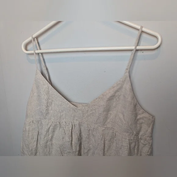 WILFRED ARITZIA Lover Linen Babydoll Mini Dress 100% Linen Size Large - Picture 8 of 16